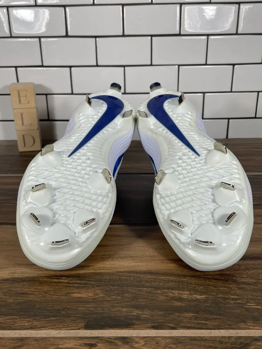 Nike Alpha Huarache Elite 2 Low Shoes Mens Size 7.5 Blue Baseball Spikes Cleats